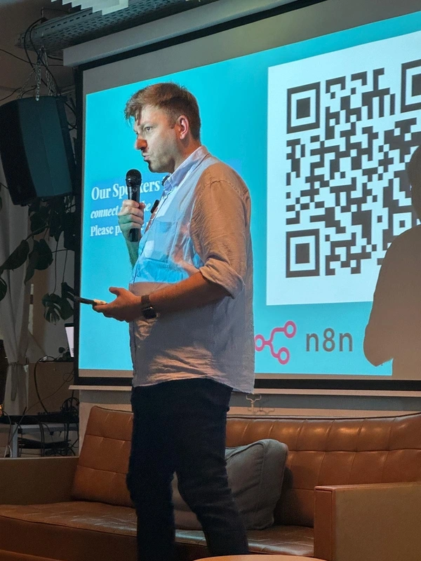 Photo of Cristian Livadaru speaking at an event